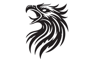 Falcon head silhouette and vector