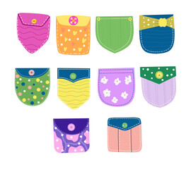 Collection of Cute Hand Drawn Pocket