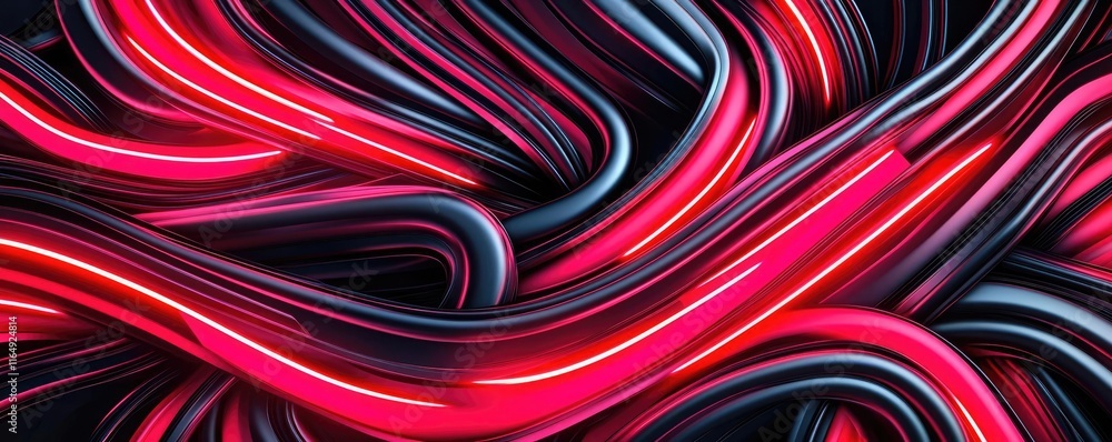 Poster graffiti abstract background idea. vibrant abstract design featuring flowing lines in red and black 