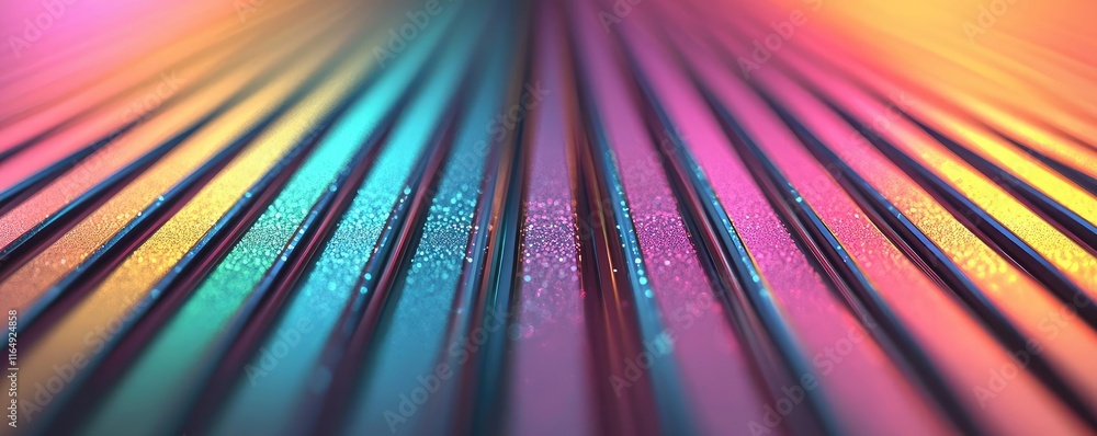 Poster Sparkle abstract background idea. Vibrant abstract lines in rainbow colors creating depth and texture.