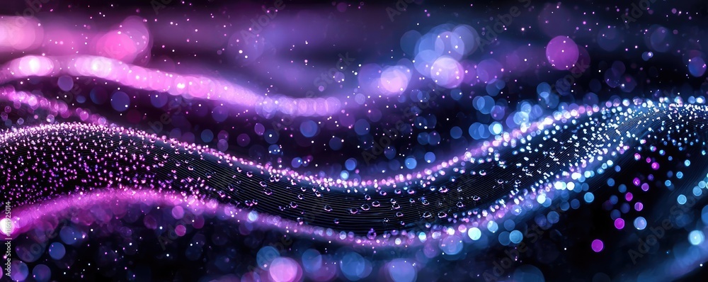 Poster droplets abstract background concept. colorful waves of light create a mesmerizing and vibrant abstr