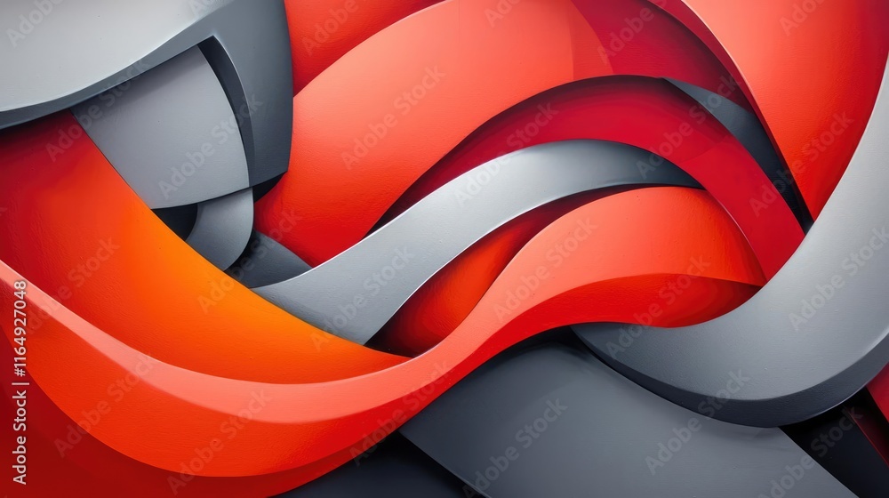 Poster graffiti abstract background idea. vibrant abstract waves in red and gray showcasing modern design e