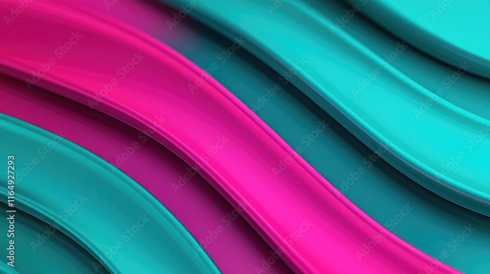 Aufkleber sparkle abstract background idea. vibrant abstract waves in pink and teal shades create a soothing v