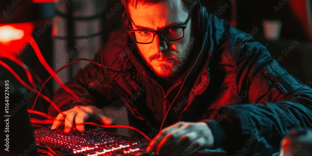 Poster network administrator configuring private cloud encryption