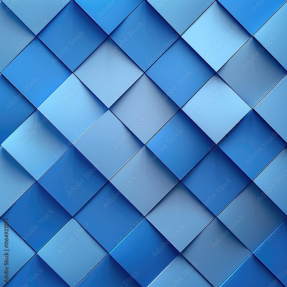 Poster a textured pattern of blue squares arranged in a 3d grid, creating a modern design aesthetic.