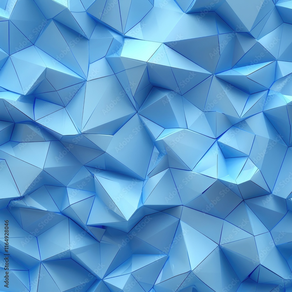 Aufkleber a textured blue abstract geometric pattern with sharp angles and facets.