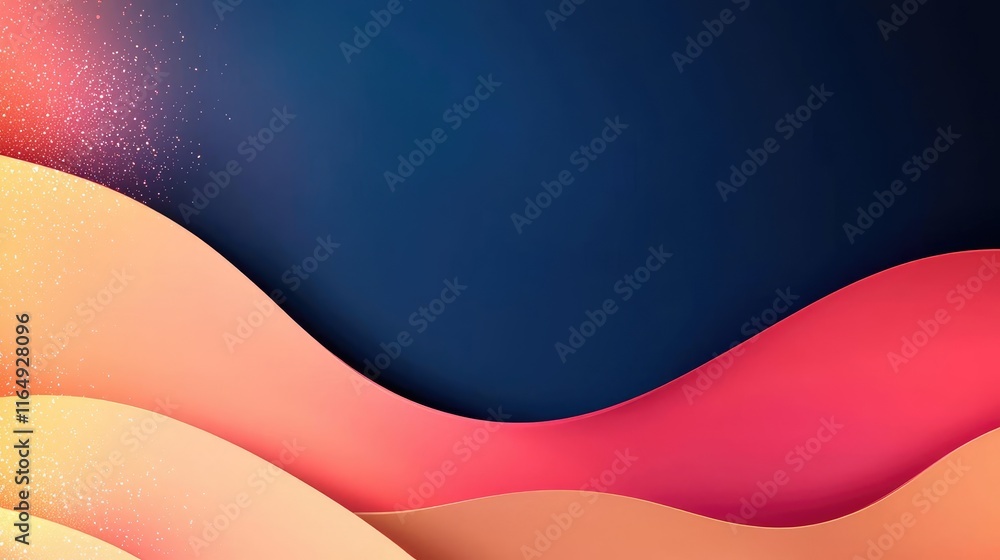 Aufkleber sparkle abstract background idea. abstract wavy background with vibrant colors, perfect for creative