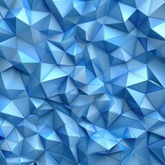 Obraz premium A textured blue geometric background with sharp angular shapes and facets.