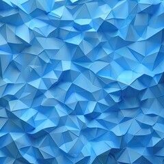 Abstract blue geometric texture with a crumpled appearance.