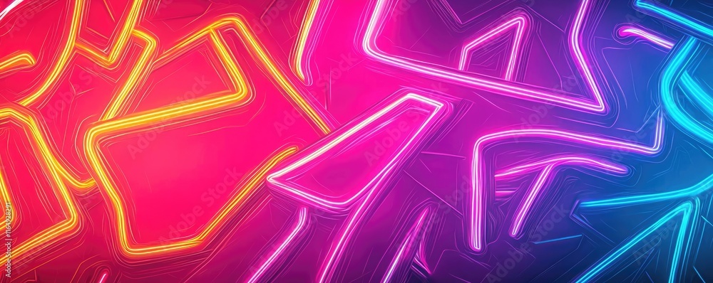Poster graffiti abstract background idea. vibrant neon lines create a stunning abstract background with bri