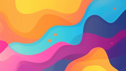 Fototapeta premium Abstract colorful waves in vibrant hues create a lively and dynamic background.