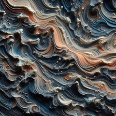 Obraz premium Macrorealism of Paint Texture Extreme close up shots of paint te