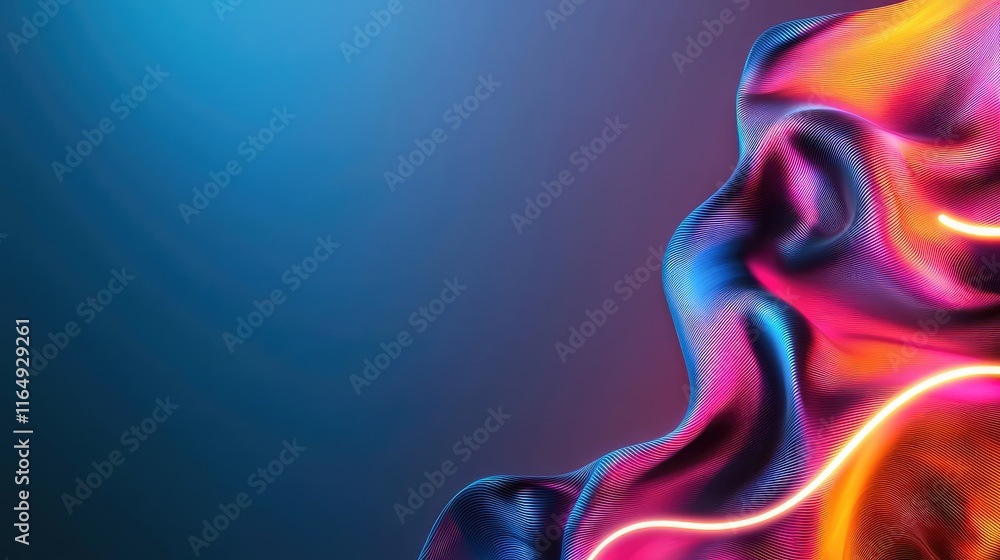 Poster droplets abstract background concept. vibrant abstract design with flowing shapes and colorful gradi