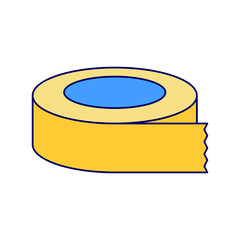 Simple and minimal office adhesive tape icon vector illustration, office adhesive tape icon vector in lineal color style perfect for business project needed