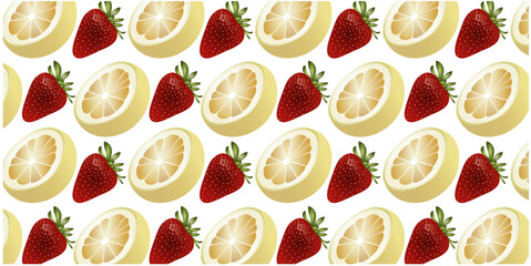 lemon and strawberry design, sour fruit 2