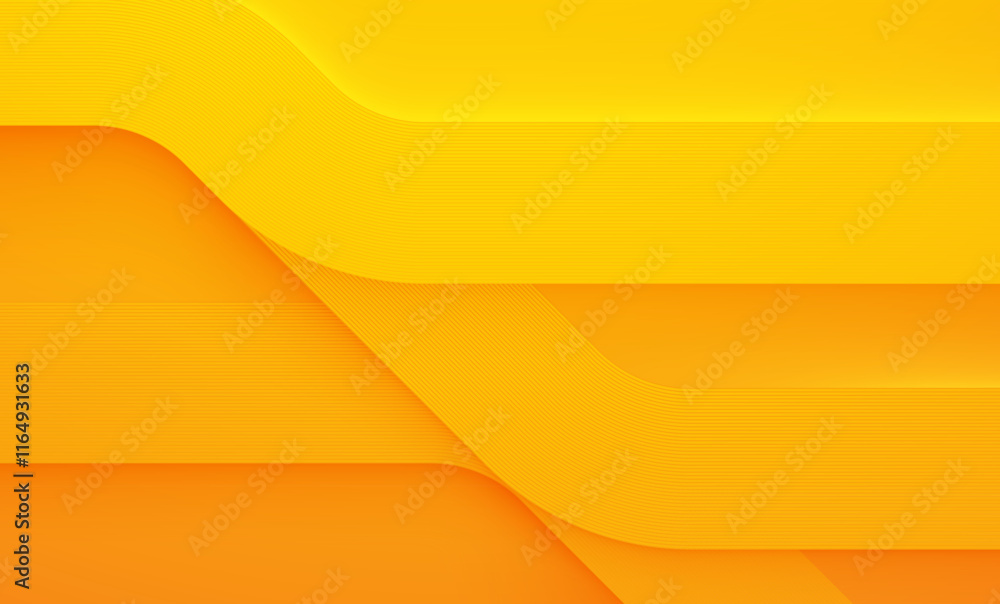 Canvas Prints abstract orange curved layers background with line decoration