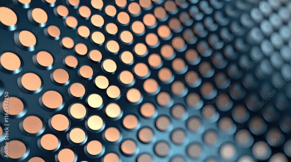 Aufkleber sparkle abstract background idea. close-up of a metallic perforated surface with glowing elements, s