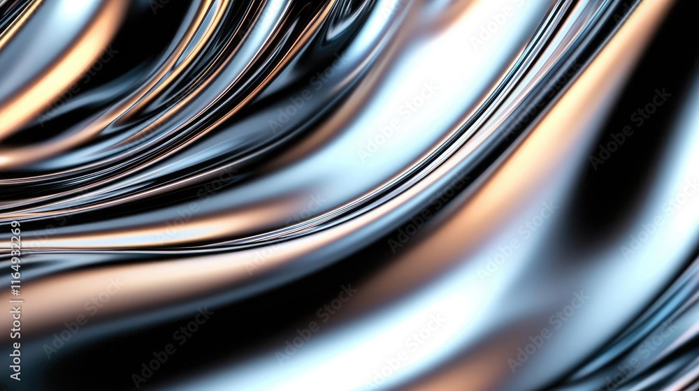 Aufkleber sparkle abstract background idea. abstract metallic waves creating a dynamic visual flow and modern 