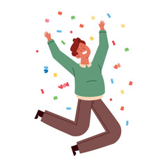 happy man celebrating