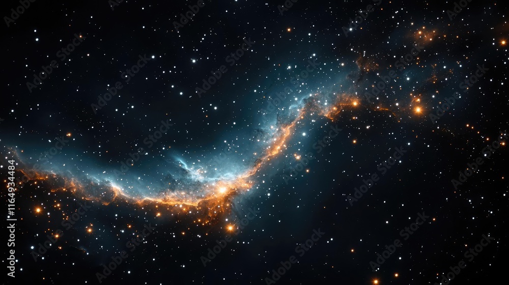 Poster cosmic abstract background concept. a captivating view of the cosmos filled with colorful stars and 