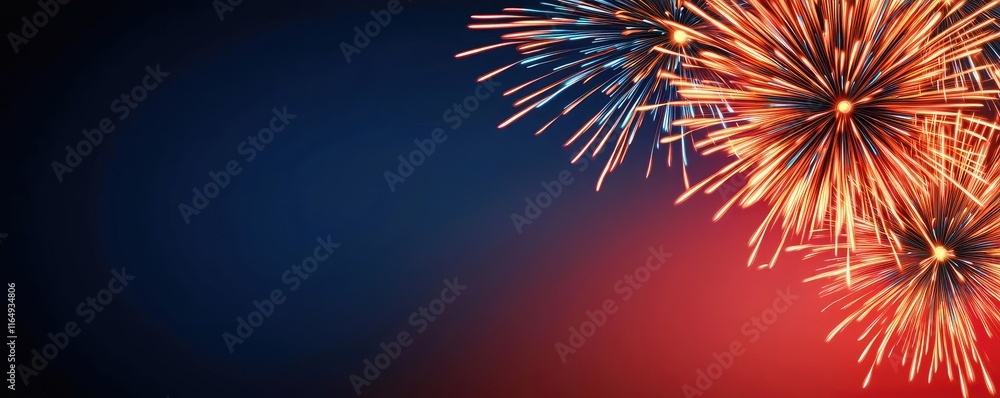 Poster fireworks abstract background concept. beautiful fireworks burst in a stunning display of color agai