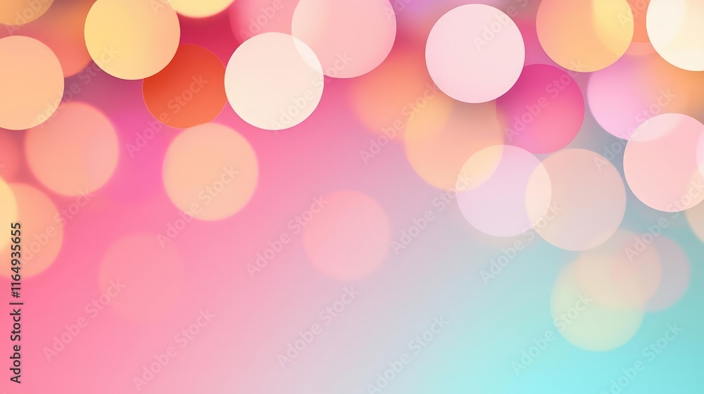 Poster circles abstract background idea. vibrant bokeh lights create a colorful, dreamy abstract background