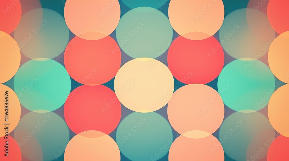 Poster circles abstract background idea. colorful abstract circles creating a vibrant and modern design for