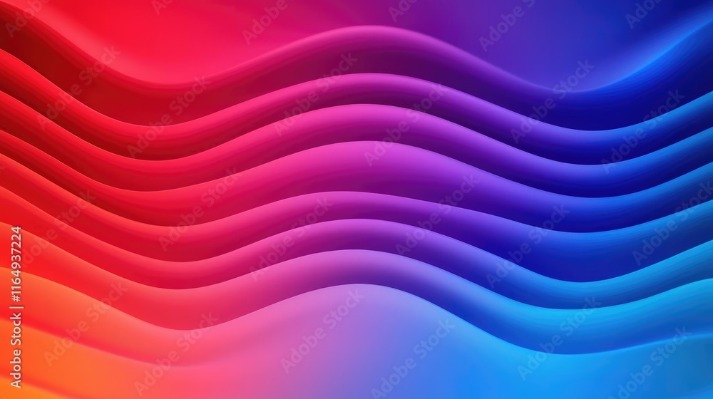 Aufkleber cosmic abstract background concept. vibrant abstract wavy background with smooth gradients in red, p
