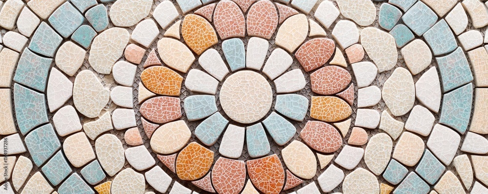 Poster circles abstract background idea. colorful mosaic pattern creating a beautiful decorative surface de