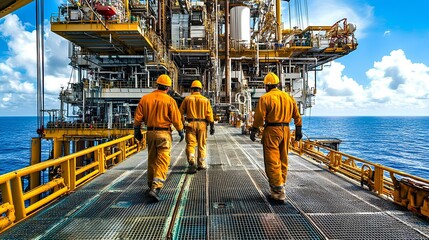 Life on an Oil Rig Engineers at Work