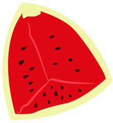 fresh watermelon slice