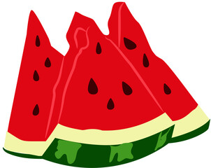 fresh watermelon slice