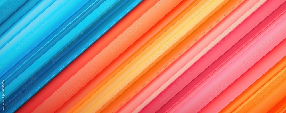 Poster fireworks abstract background concept. vibrant diagonal stripes in vivid colors creating an abstract