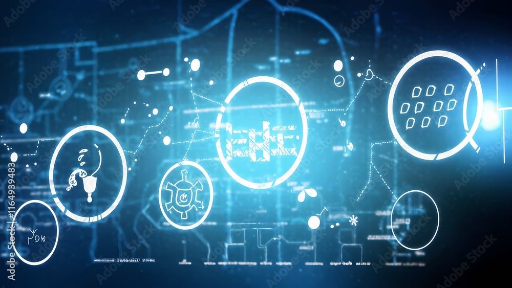 Poster abstract business data visualization digital workspace infographic design modern technology wide-ang