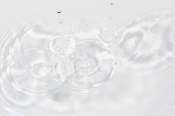 水面に落ちる水滴.