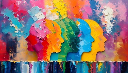 Dynamic abstract business collaboration colorful art display creative environment modern perspective inspiring concept