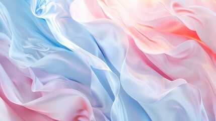 Fototapeta premium A soft, flowing fabric in pastel colors, creating an ethereal and calming visual effect.
