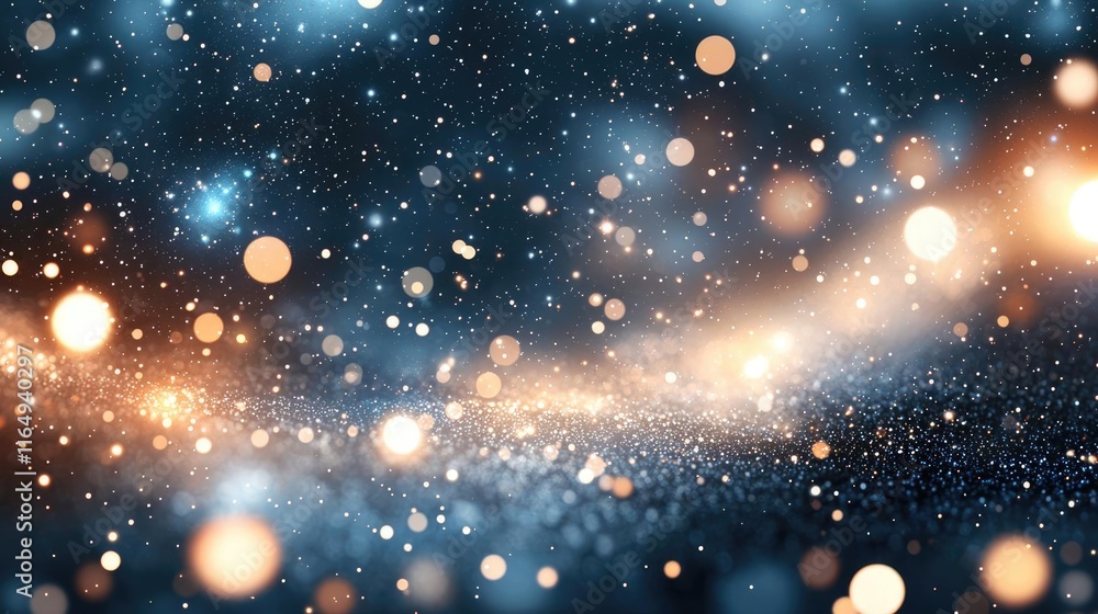 Poster cosmic abstract background concept. an abstract cosmic background with shimmering lights and vibrant