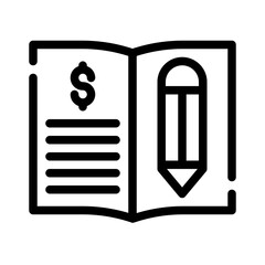 Icon Ledger Bookkeeping With Style Outline