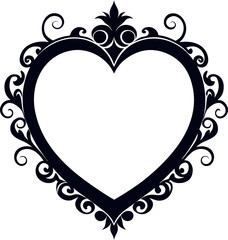 heart frame with ornament