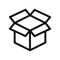 Box open full icon in black and outline style