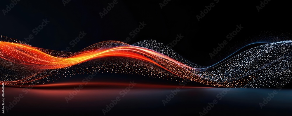 Poster fireworks abstract background concept. abstract colorful waves in motion, illustrating energy and fl