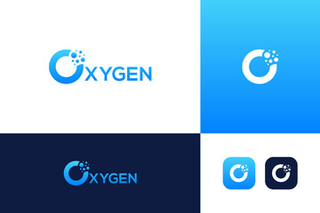 Oxygen bubble logo design vector illustration