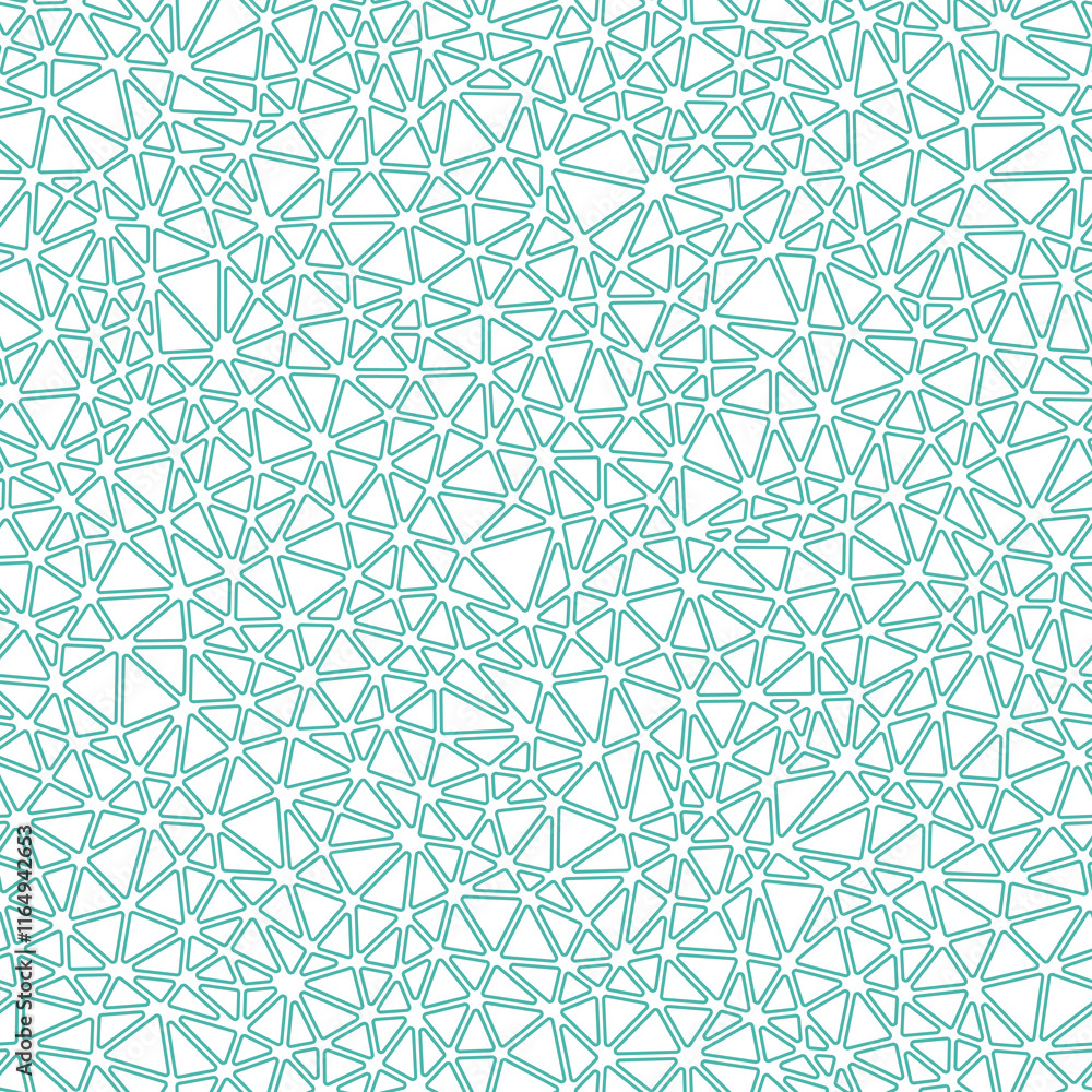 Poster geometric background. tiny triangles size. solid color style. rounded triangles outlined. repeatable