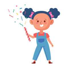 smiling girl celebrating