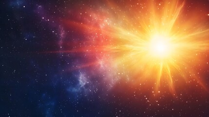 Fototapeta premium Cosmic Explosion Stellar Burst In Space Nebula