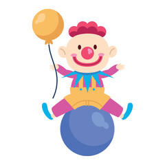 happy clown with balloons party