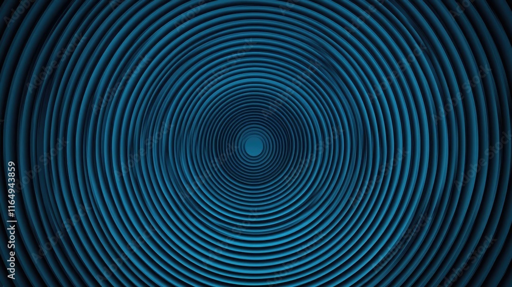 Poster circles abstract background idea. abstract blue circular wave patterns creating a mesmerizing visual