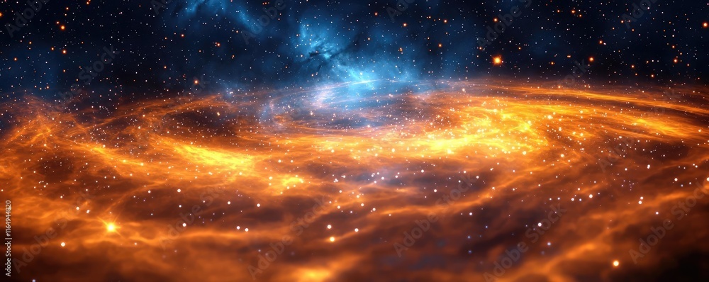 Poster cosmic abstract background concept. a stunning visualization of cosmic phenomena in the universe wit