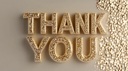 Gratitude and Celebration: Heartfelt Thank You Card with Festive Grains Illustration